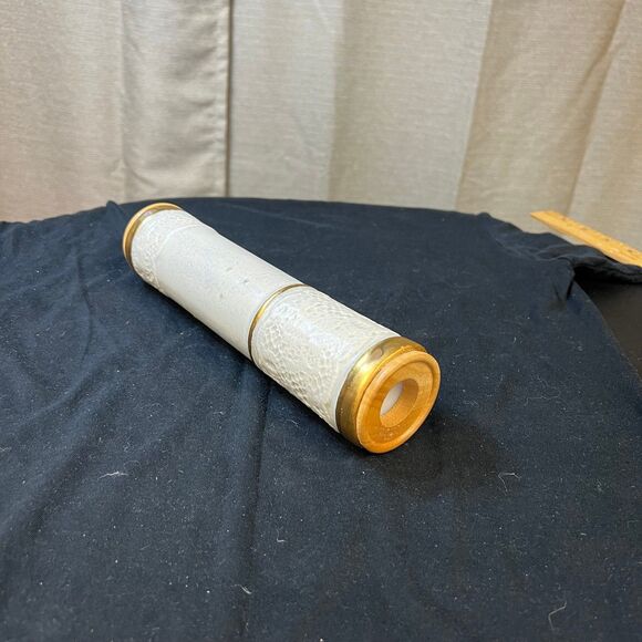 Cylindrical Ceramic and wood kaleidoscope - Picture 2 of 7